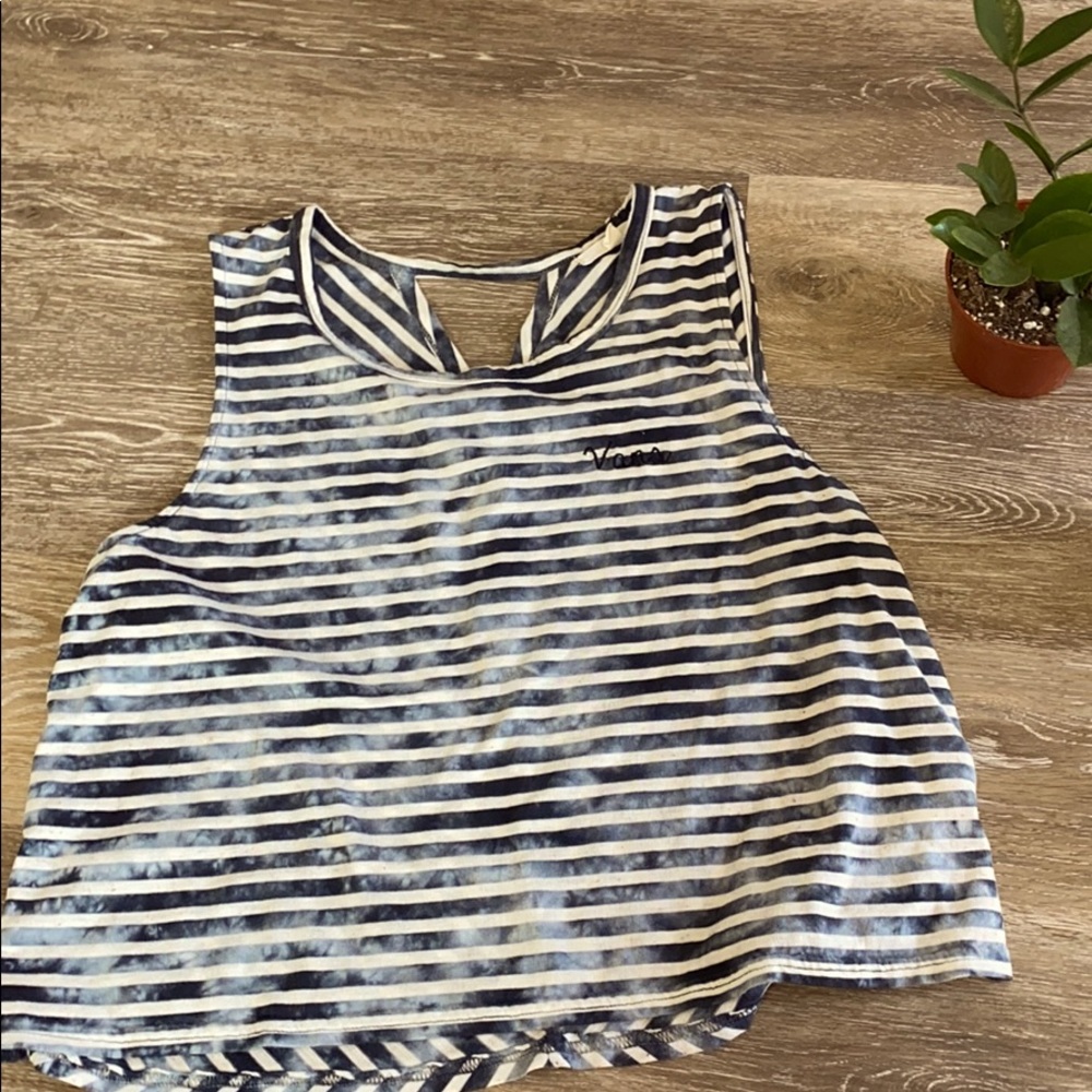 Tie dye style striped tank